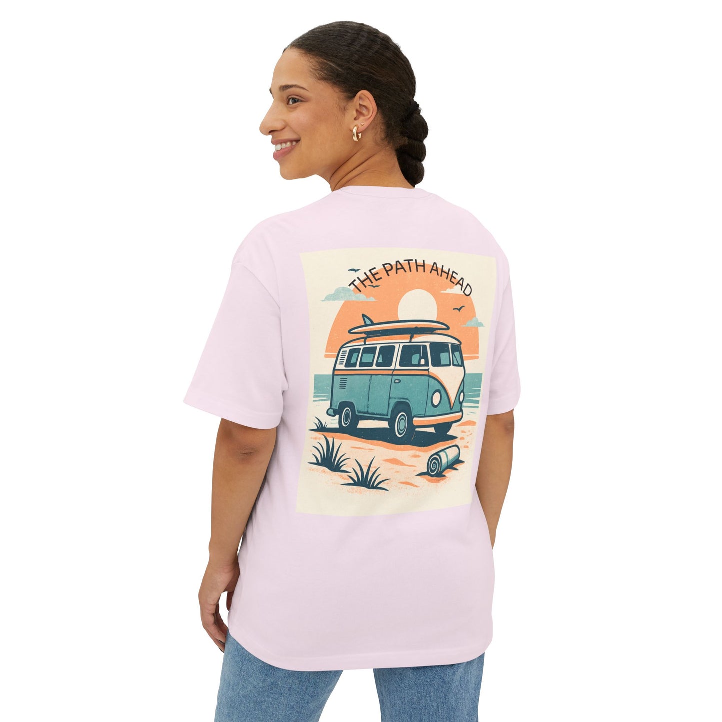 Inspirational Oversized Tee, Unisex Boxy Tee, Motivational Shirt, Relaxed Fit Tee, Casual Beachwear, Gift for Dreamers