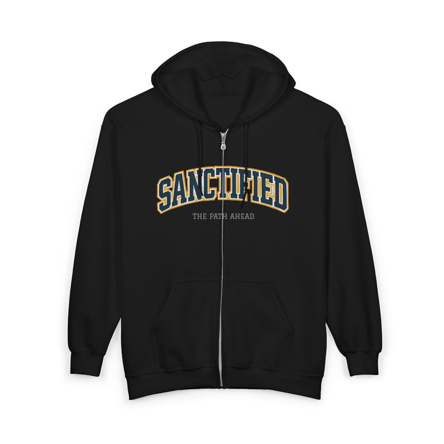 Sanctified Zip-Up Hoodie: Cozy Unisex Apparel, Motivational Gift, Casual Wear, Spiritual Sweatshirt, Everyday Comfort