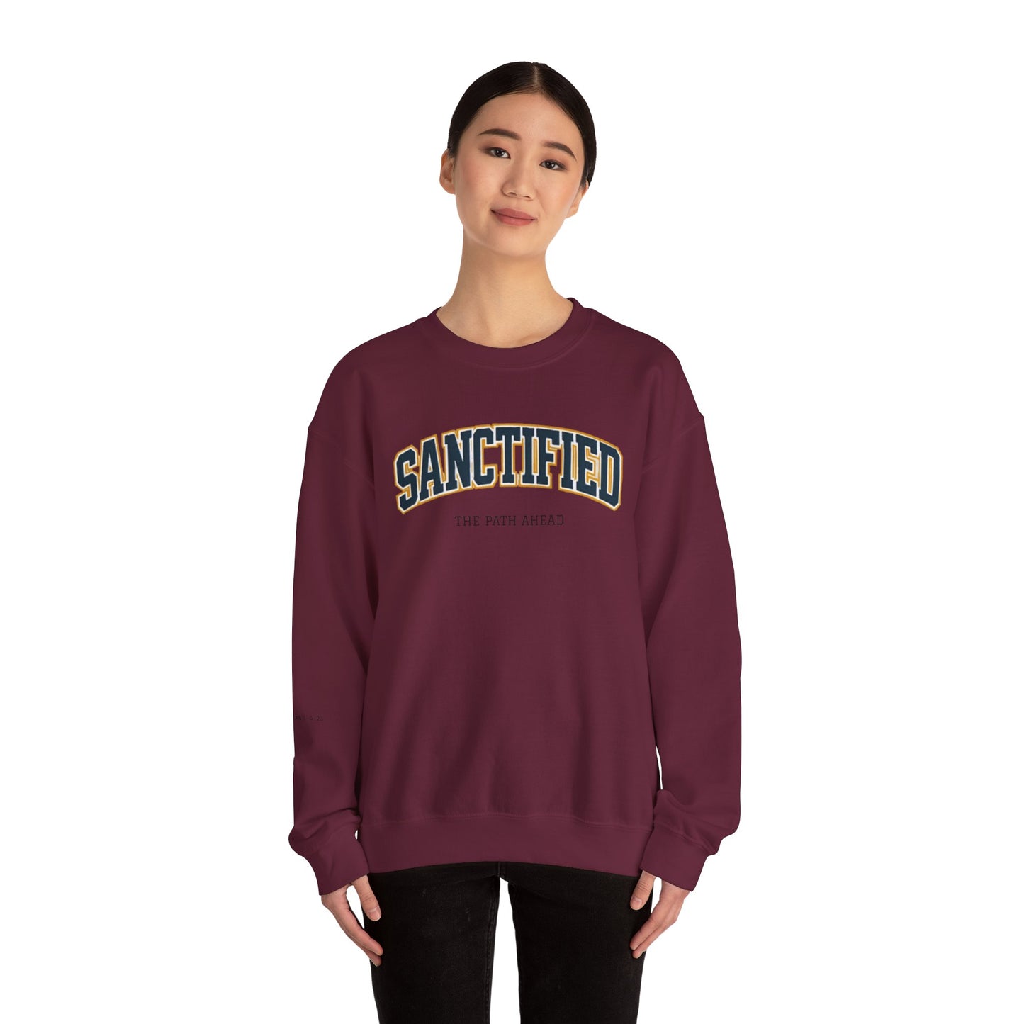 Sanctified Crewneck Sweatshirt, Faith-Based Apparel, Cozy Church Outfit, Inspirational Gift, Casual Everyday Wear