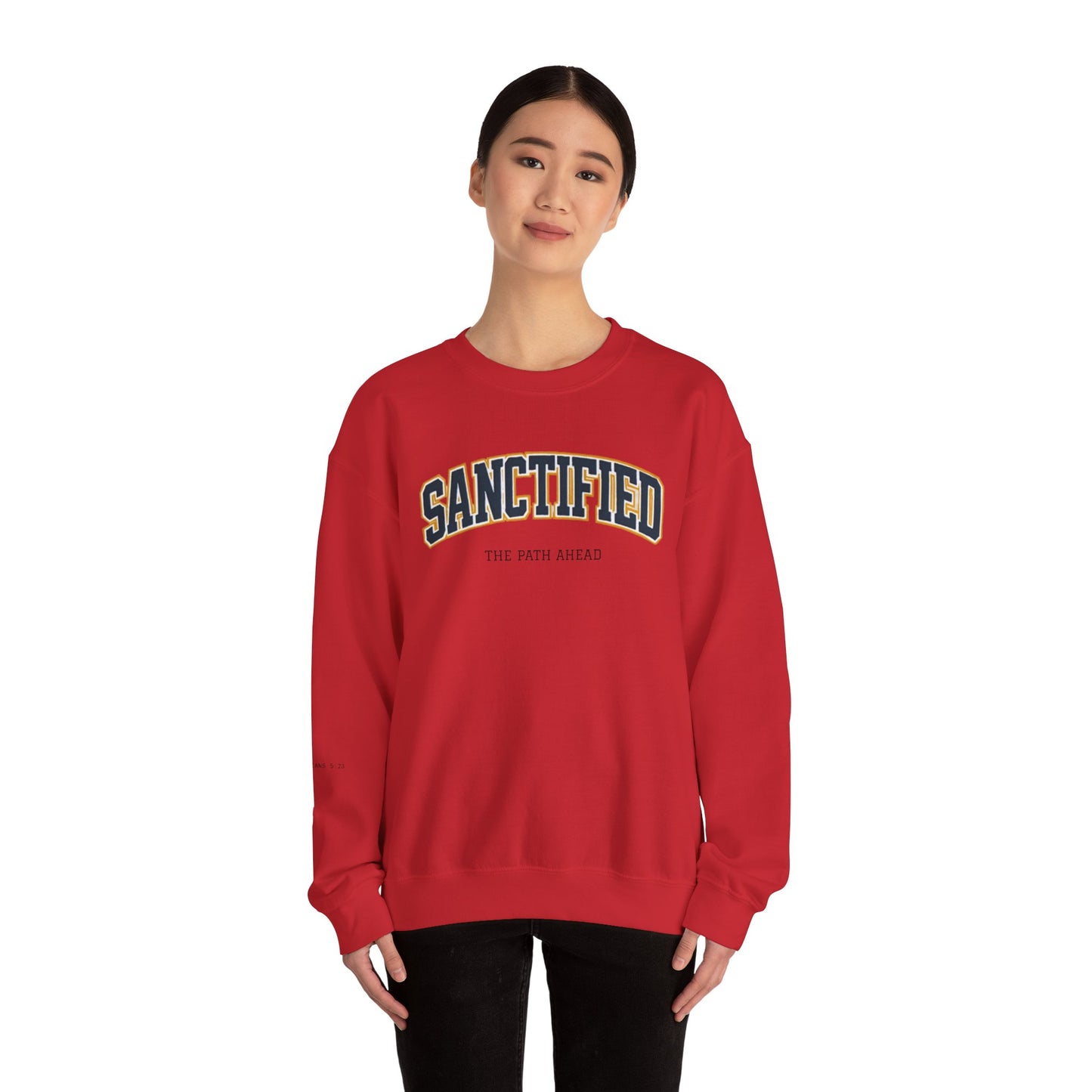 Sanctified Crewneck Sweatshirt, Faith-Based Apparel, Cozy Church Outfit, Inspirational Gift, Casual Everyday Wear
