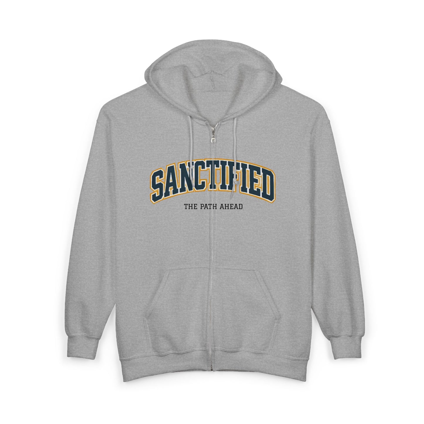 Sanctified Zip-Up Hoodie: Cozy Unisex Apparel, Motivational Gift, Casual Wear, Spiritual Sweatshirt, Everyday Comfort