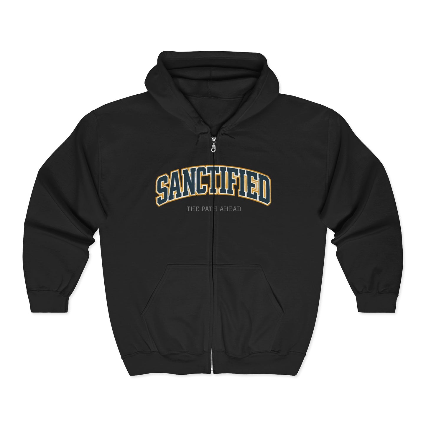 Sanctified Zip-Up Hoodie: Cozy Unisex Apparel, Motivational Gift, Casual Wear, Spiritual Sweatshirt, Everyday Comfort