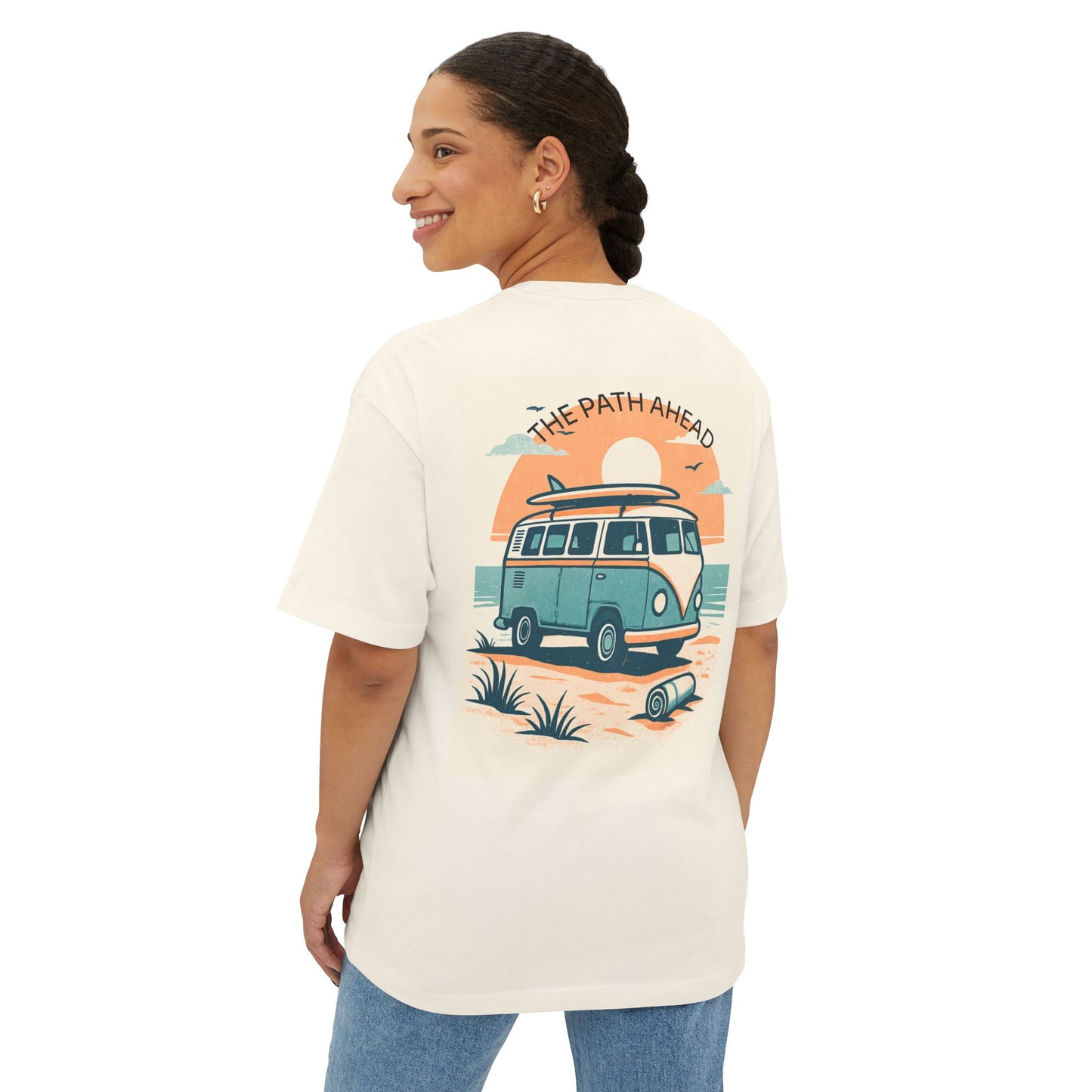 Inspirational Oversized Tee, Unisex Boxy Tee, Motivational Shirt, Relaxed Fit Tee, Casual Beachwear, Gift for Dreamers