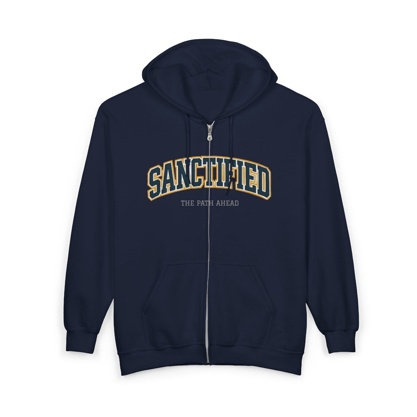 Sanctified Zip-Up Hoodie: Cozy Unisex Apparel, Motivational Gift, Casual Wear, Spiritual Sweatshirt, Everyday Comfort