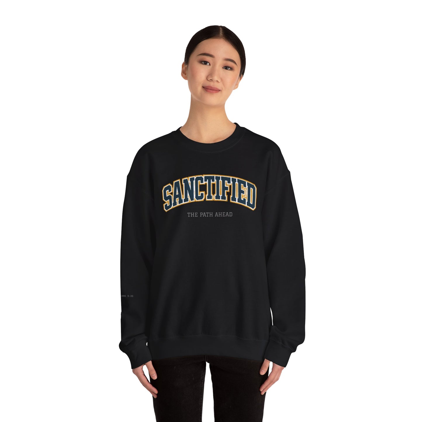 Sanctified Crewneck Sweatshirt, Faith-Based Apparel, Cozy Church Outfit, Inspirational Gift, Casual Everyday Wear