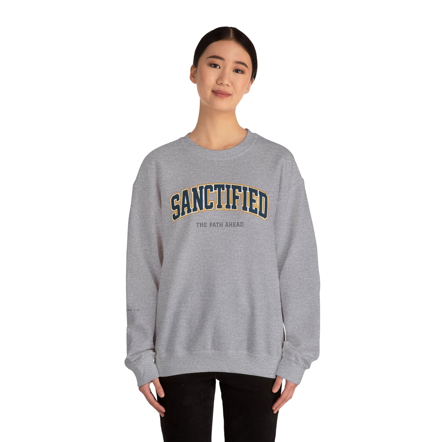 Sanctified Crewneck Sweatshirt, Faith-Based Apparel, Cozy Church Outfit, Inspirational Gift, Casual Everyday Wear