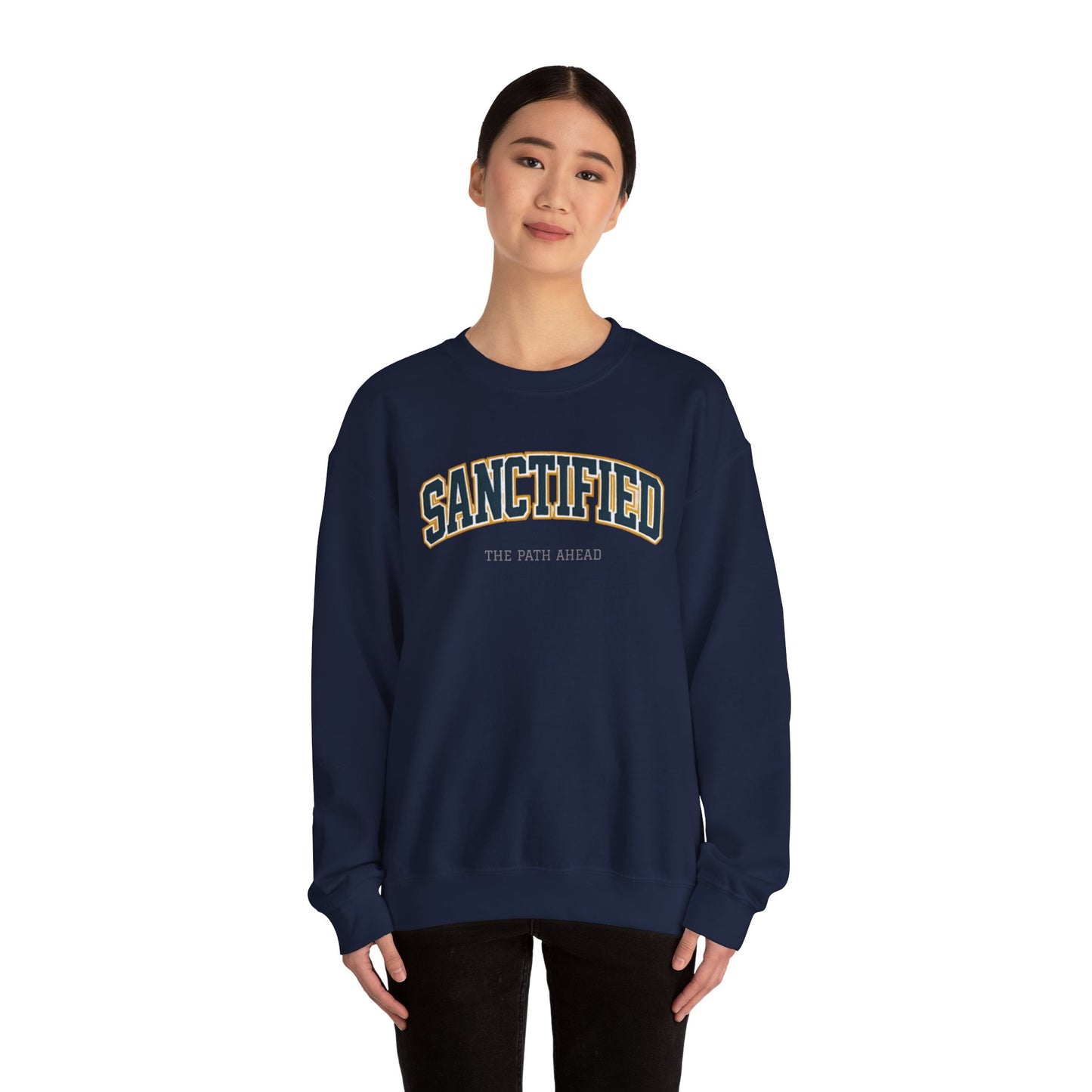 Sanctified Crewneck Sweatshirt, Faith-Based Apparel, Cozy Church Outfit, Inspirational Gift, Casual Everyday Wear