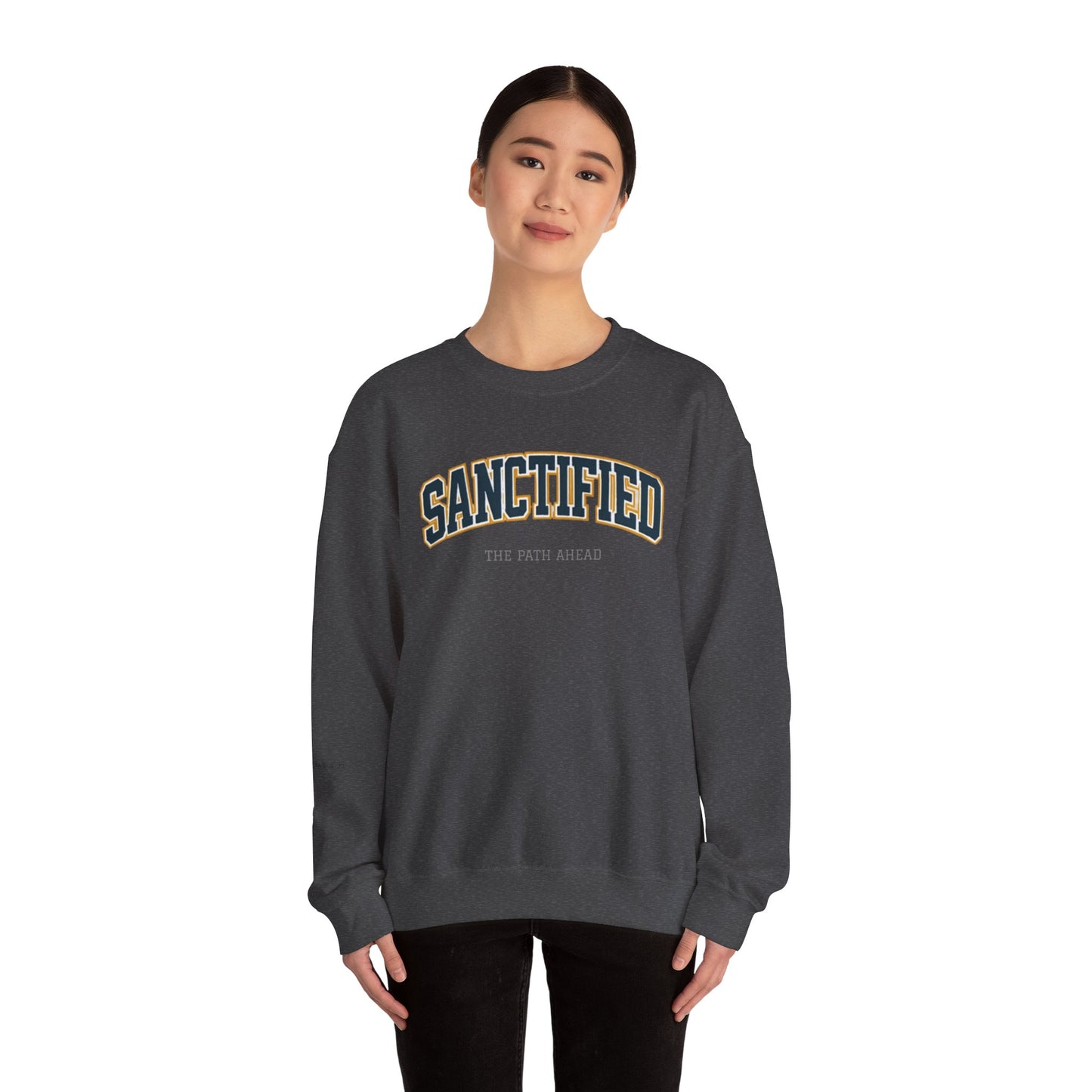 Sanctified Crewneck Sweatshirt, Faith-Based Apparel, Cozy Church Outfit, Inspirational Gift, Casual Everyday Wear