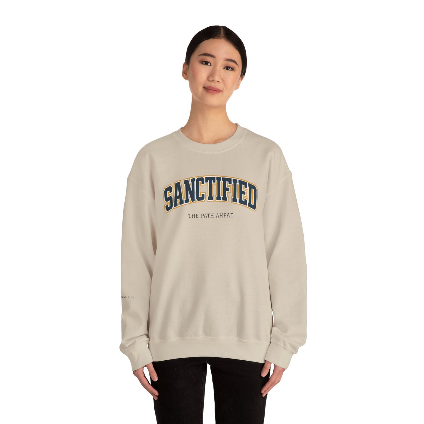 Sanctified Crewneck Sweatshirt, Faith-Based Apparel, Cozy Church Outfit, Inspirational Gift, Casual Everyday Wear