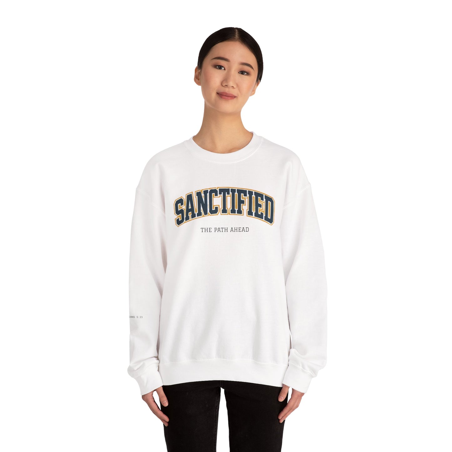 Sanctified Crewneck Sweatshirt, Faith-Based Apparel, Cozy Church Outfit, Inspirational Gift, Casual Everyday Wear