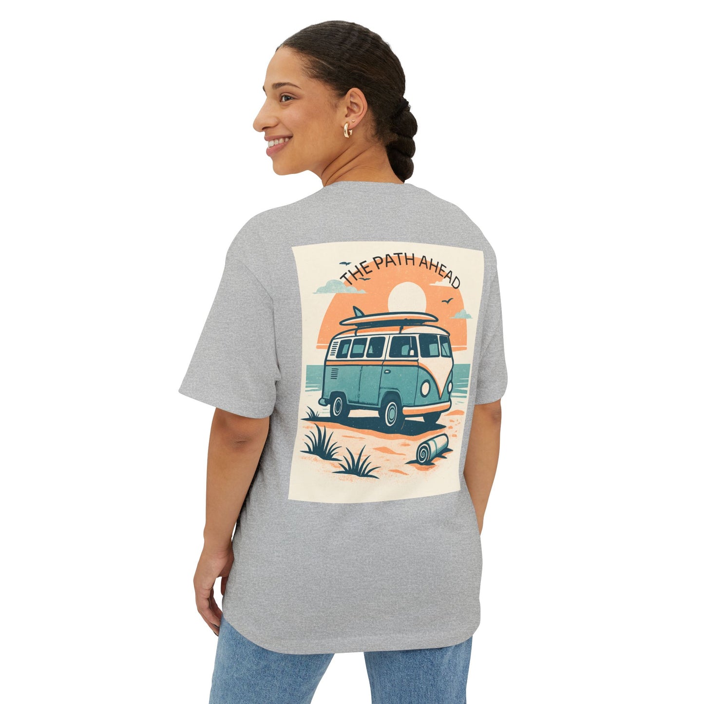 Inspirational Oversized Tee, Unisex Boxy Tee, Motivational Shirt, Relaxed Fit Tee, Casual Beachwear, Gift for Dreamers