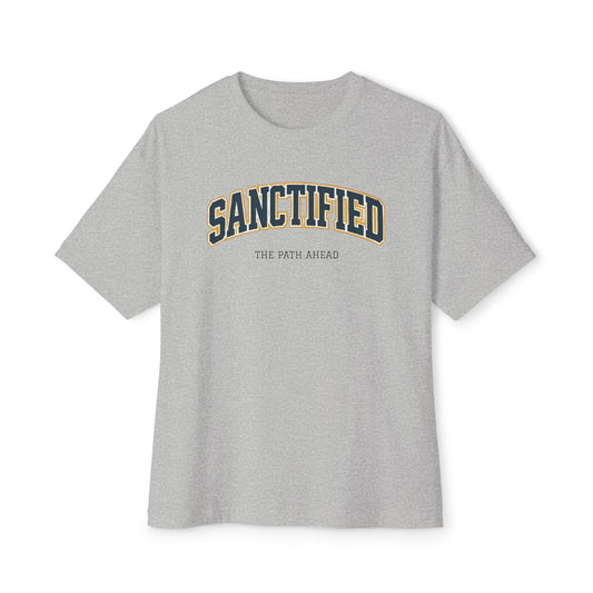 Sanctified Unisex Oversized Boxy Tee, Casual Tee Gift, Comfort Top, Trendy Streetwear, Everyday Wear, Fashion Statement, Graphic Tee